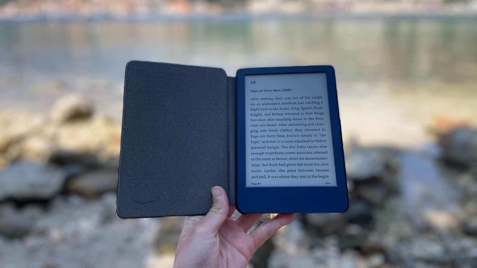 Amazon Kindle on the beach