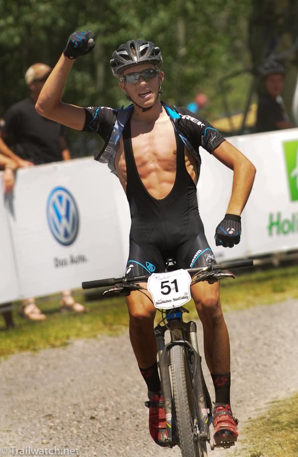 Russell Finsterwald (Subaru-Trek) wins the U-23 National Championship by a comfortable margin