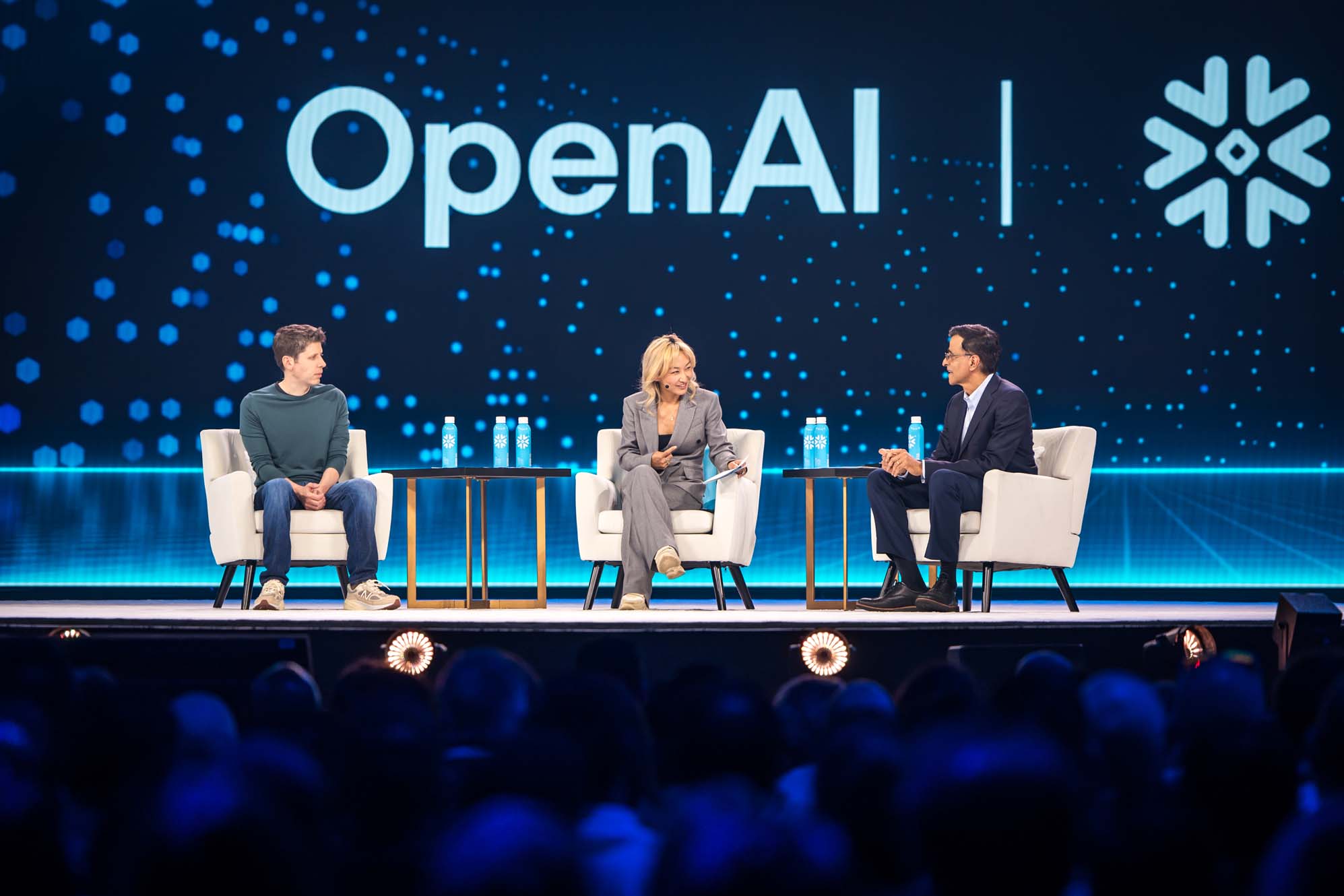 OpenAI CEO Sam Altman speaking at Snowflake Summit 2025