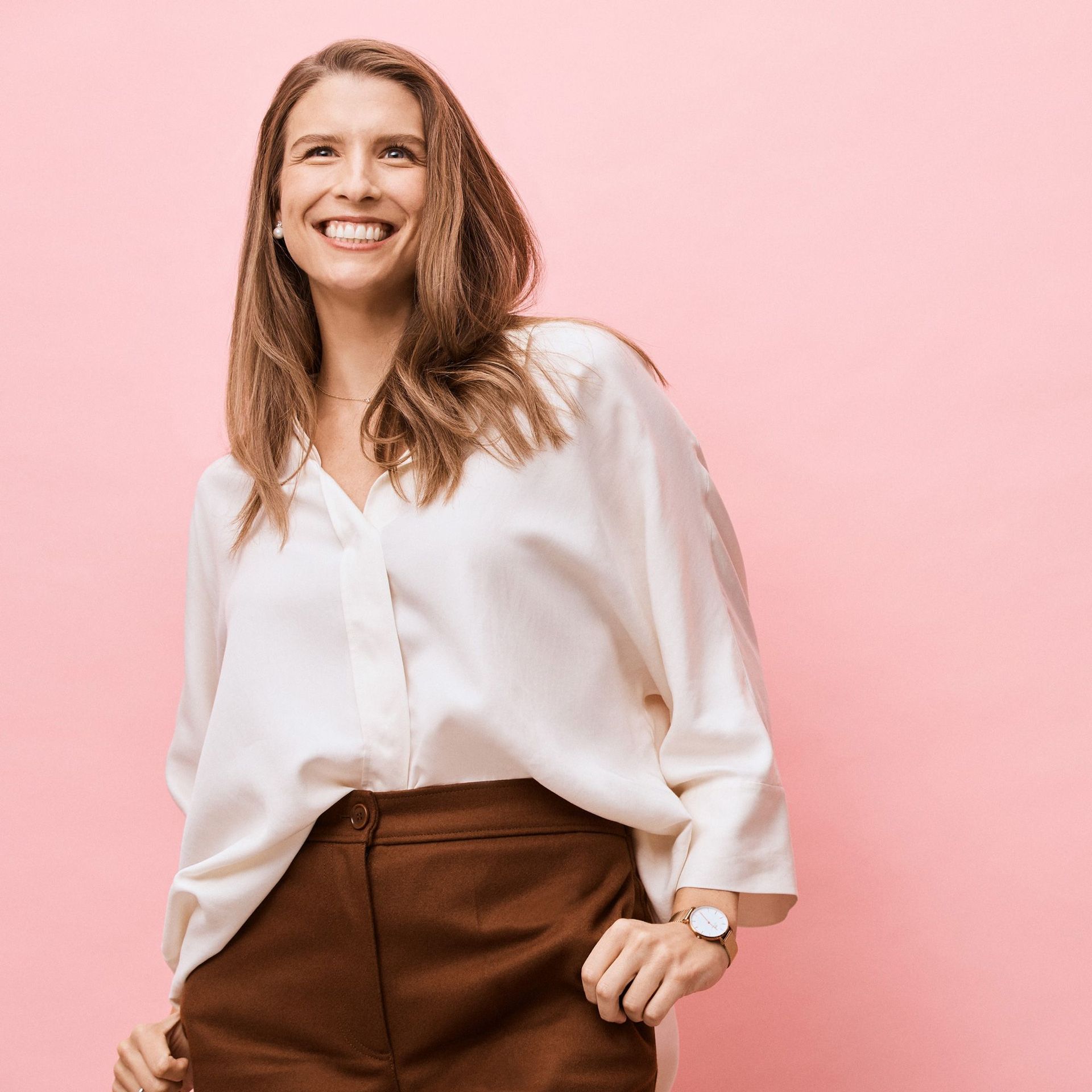 White, Clothing, Pink, Fashion, Blouse, Sleeve, Neck, Beige, Shoulder, Shirt,