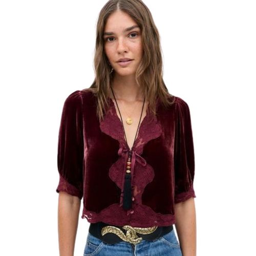 Ursula Silk-Velvet Top 