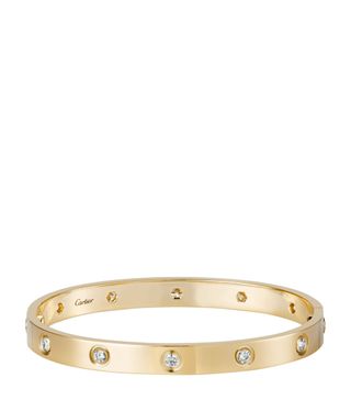 Cartier Yellow Gold and Diamond Love Bracelet | Harrods Uk