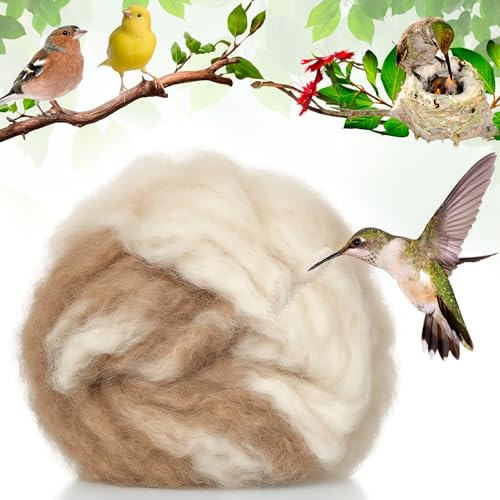 Bird Nesting Material &amp;ndash; Hummingbird Nesting Material - Natural Nest Bedding Refill for Hummingbirds Parakeets Finches Canaries Wrens Wild Birds &amp;ndash; Ideal Supplies for Cages Gardens Nesting Boxes 3.6 Oz