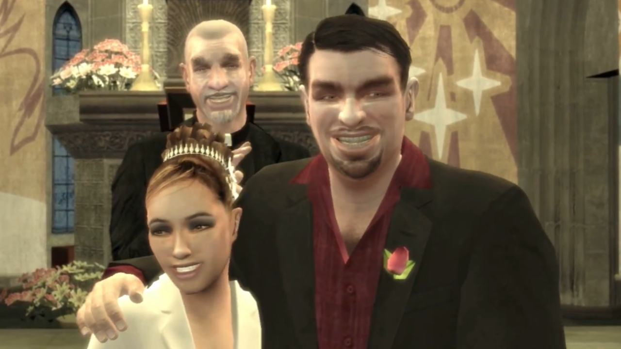 Roman Bellic gets married in Grand Theft Auto 4