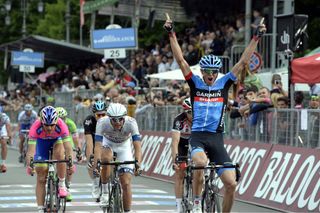 Ramunas Navardauskas on stage seventeen at the 2013 Giro d'Italia
