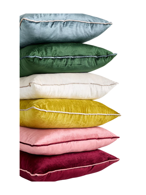 Piped Velvet Pillow