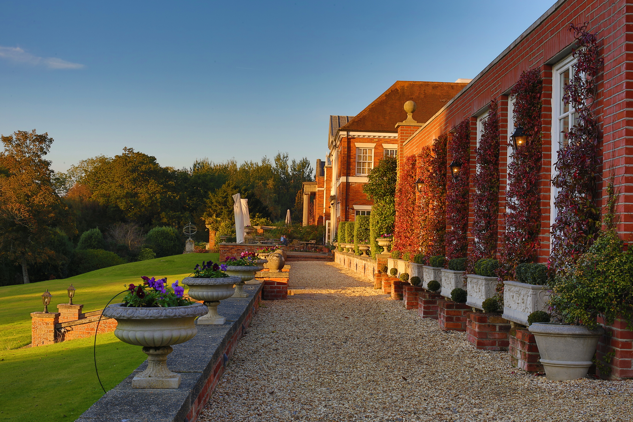 The luxurious surroundings of Chewton Glen Hotel, Hampshire.