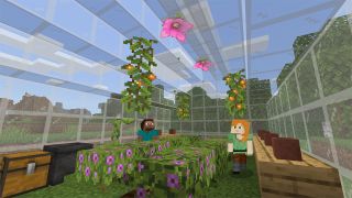 Minecraft glow berries - Alex and Steve grow glow berries in a greenhouse