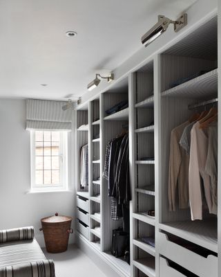 Dressing room ideas open storage Ham Interiors