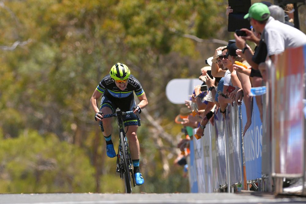 The uphill finish was tough