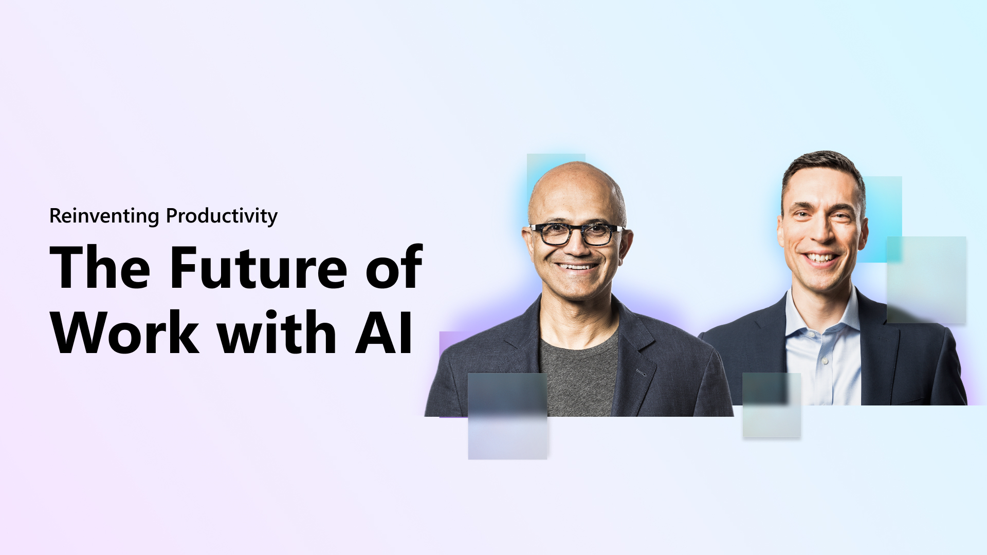 Afiche del evento Microsoft Future of Work with AI