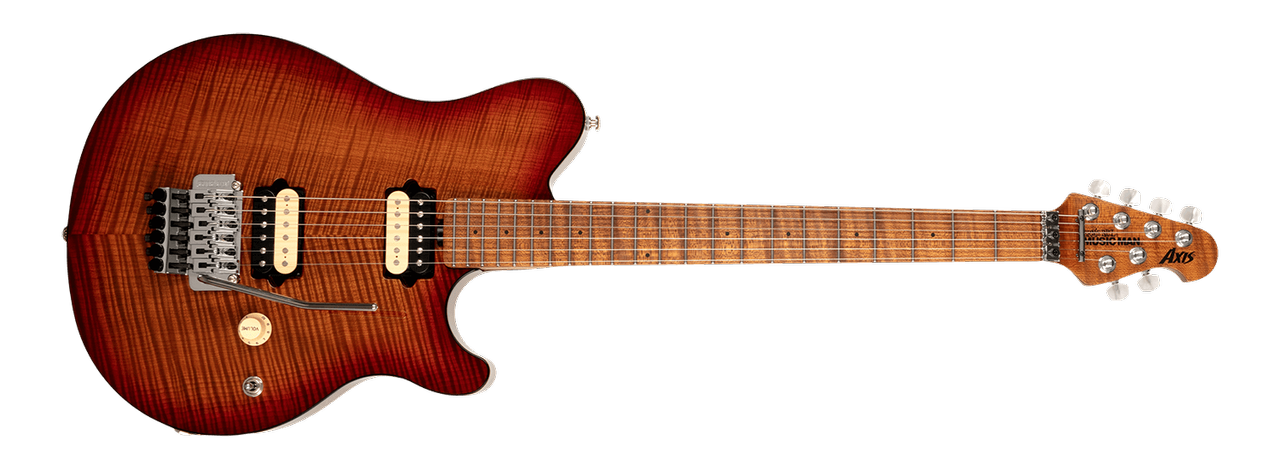 Ernie Ball Music Man's Axis Roasted Amber Flame
