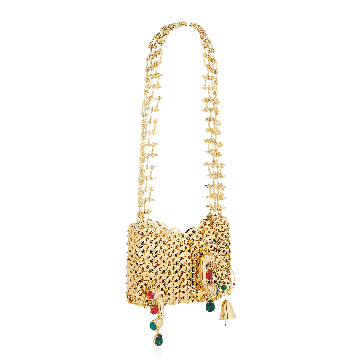 paco-rabanne 1969-nano-gold-tone-embellished-bag