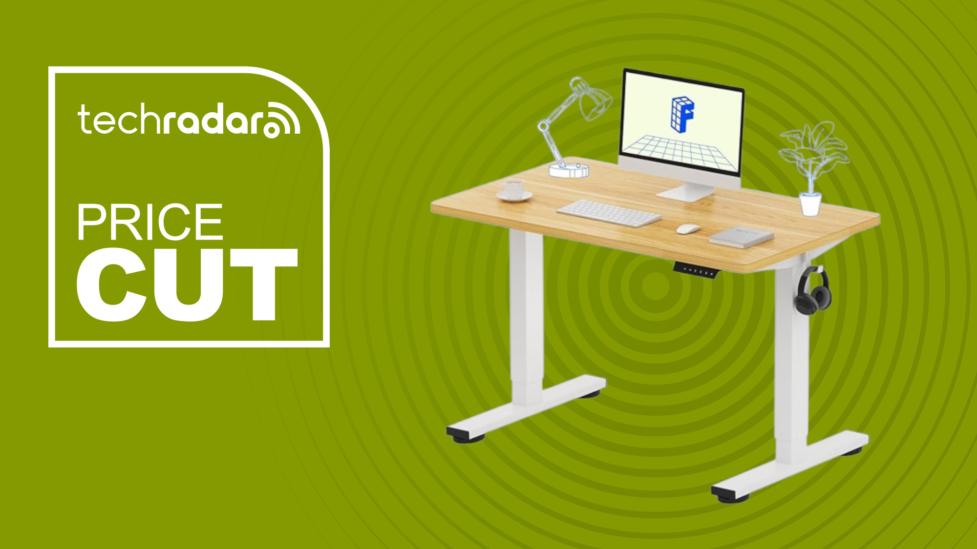 LEXISPOT EN1 One-Piece Standing Desk 40 x 24 Inches Height Adjustable Desk Electric Sit Stand Up Desk Home Office Desks Computer Workstation