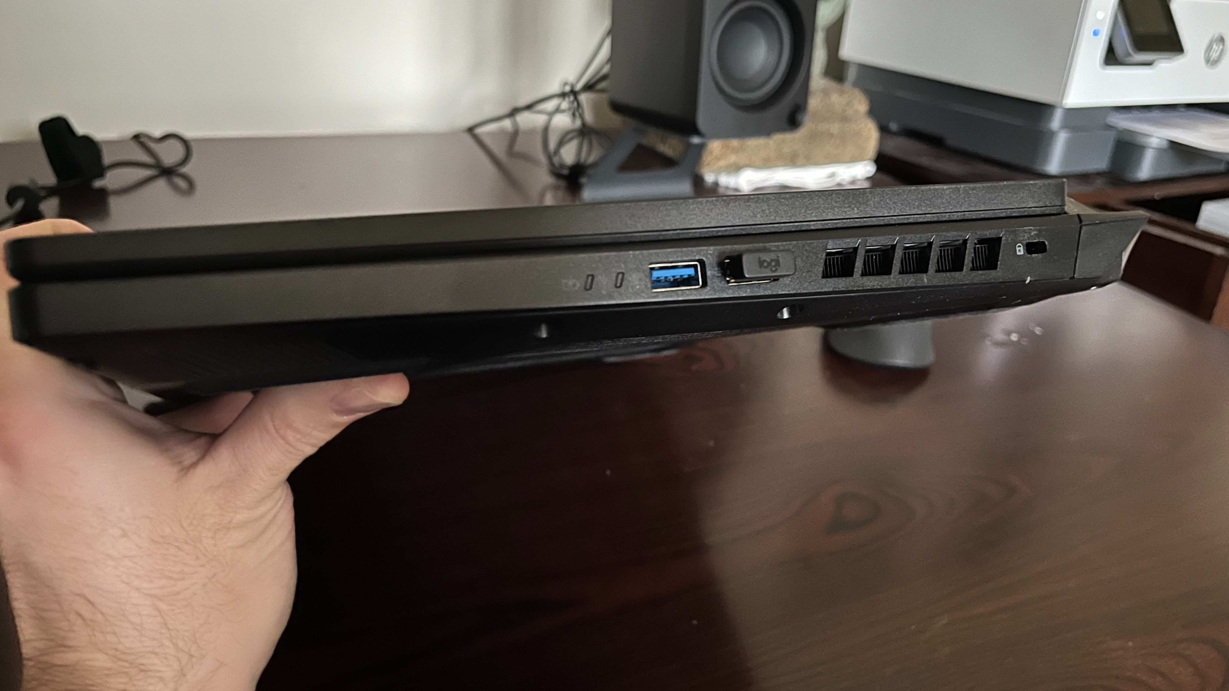 Acer Nitro 16 AMD side view showing ports