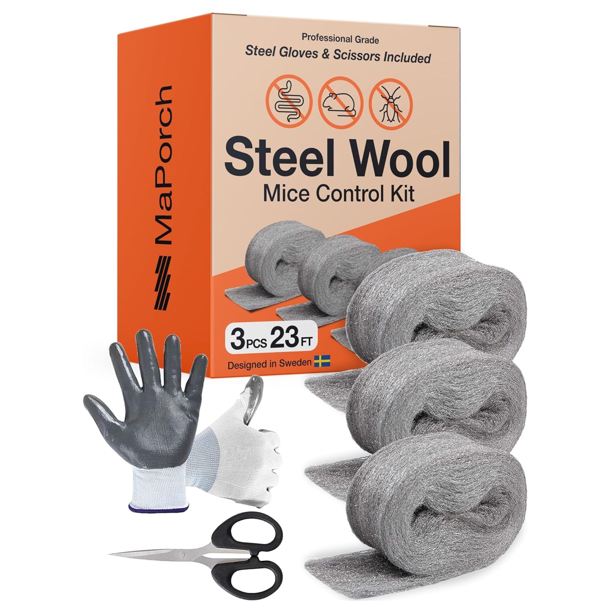 Steel wool mice control kit
