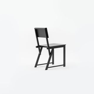 Black rectangular frame chair by Erich Dieckmann