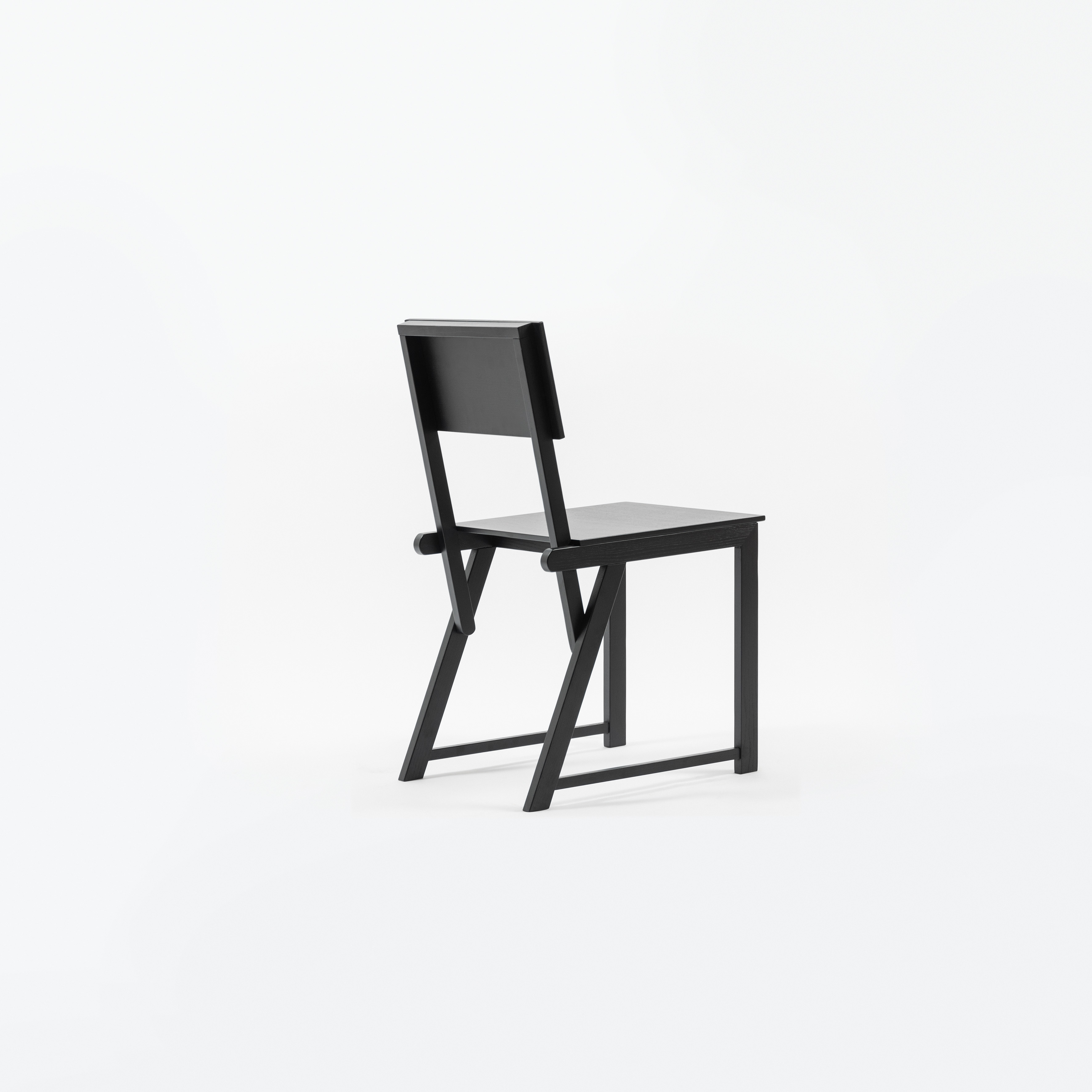Black rectangular frame chair by Erich Dieckmann