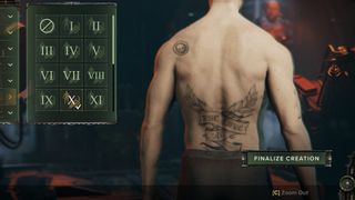 Darktide easter egg: a tattoo saying, "THE LOVE WE SHARE"