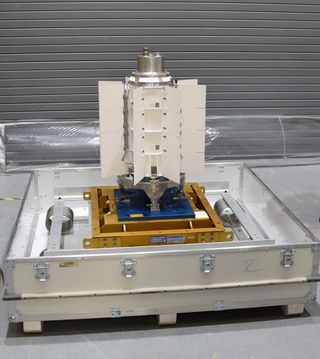 An image of the MMRTG for NASA's Perseverance rover seen during testing.