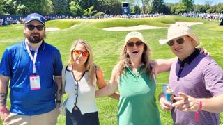 Dave LeClair (left) and other attendees at the PGA Championship