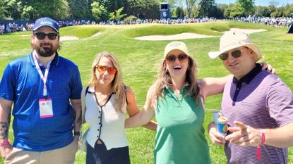 Dave LeClair (left) and other attendees at the PGA Championship
