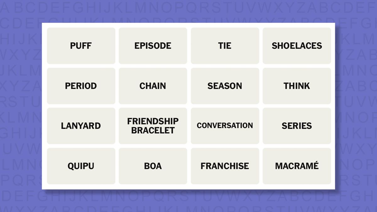 NYT Connections hints for game 1063 on a purple background