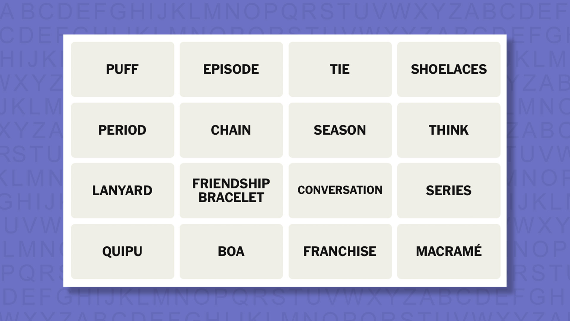 NYT Connections hints for game 1063 on a purple background