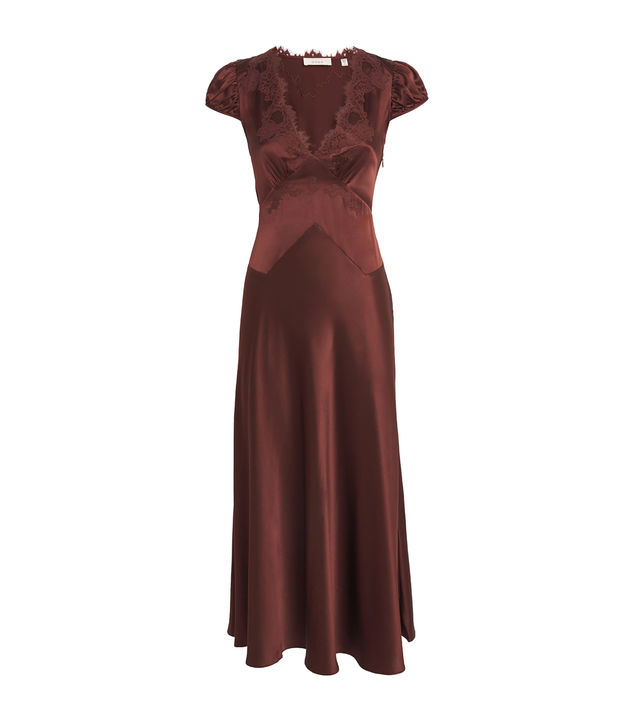 D&amp;Ocirc;en Silk-Lace Coraline Midi Dress