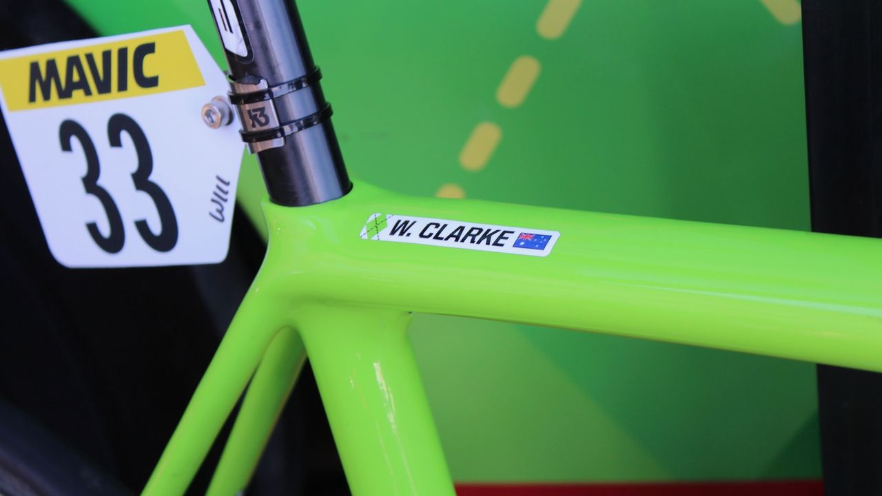 Right now the only name on this bike is the rider's