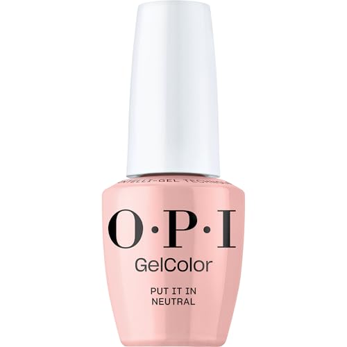 Opi Gelcolor Put It in Neutral | Sheer Soft Nude Pink Cr&amp;egrave;me Led Cure Gel Nail Polish | Salon-Quality Shine, Long-Lasting Wear | Vegan &amp;amp; Hema Free | 0.5 Fl Oz