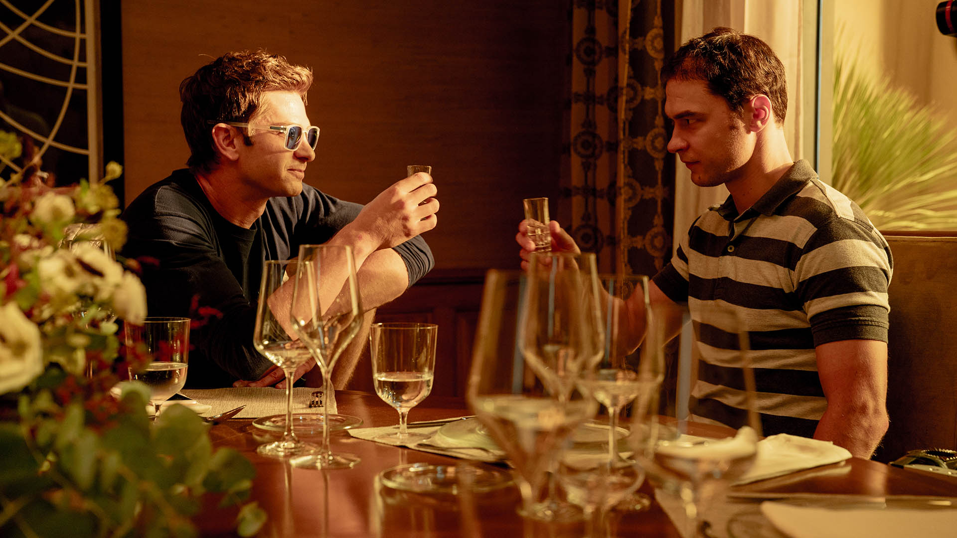 Andrew Garfield's Sam Altman and Yura Borisov's Ilya Sutskever in Neon's ChatGPT comedy-drama Artificial