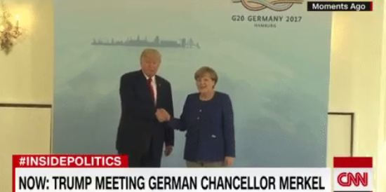 President Trump and Angela Merkel. 