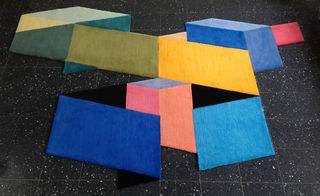 The ‘Ninety Fourteen’ collection of rugs by Daniil Tanygin is based on geometric patterns