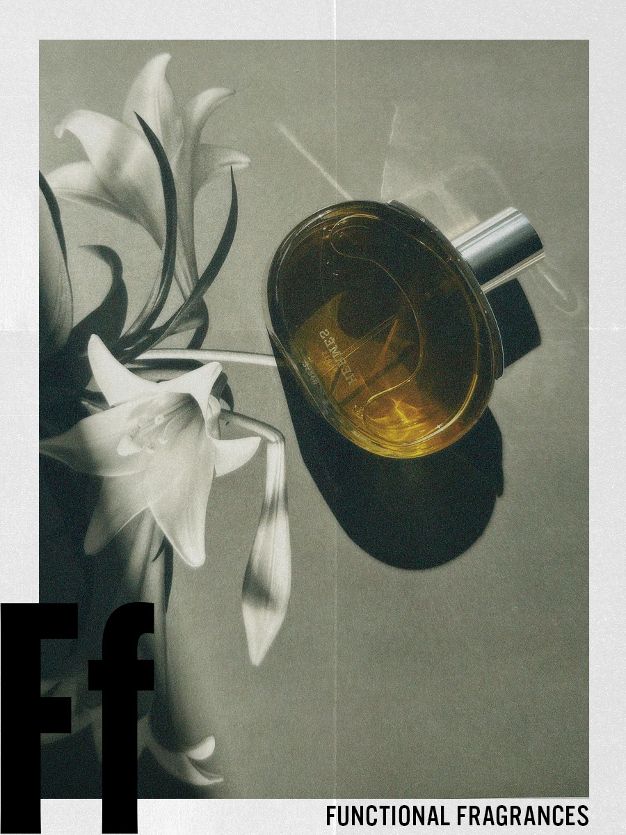 A flat lay picture of an Hermes perfume