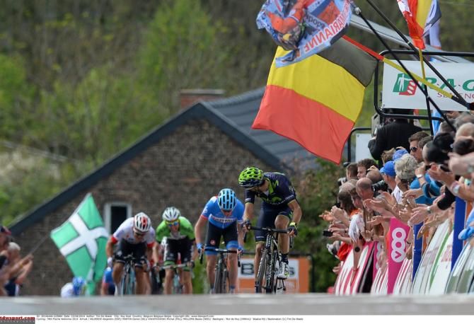 The final 100 meters up the Mur de Huy