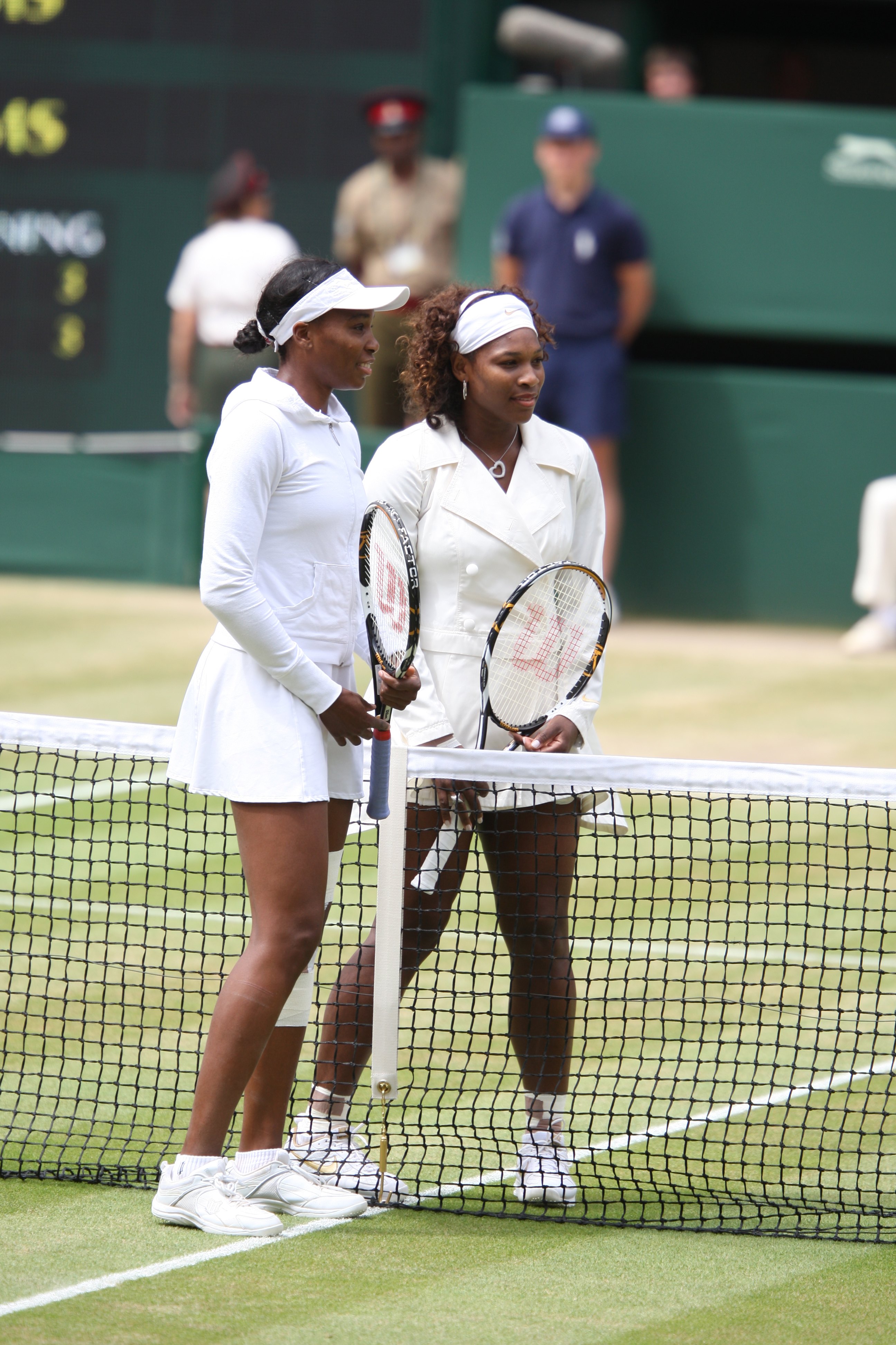 Serena Williams and Venus Williams compete against each other at Wimbledon 2009