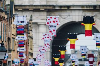 Bunting in preparation for the 2023 edition of Gent-Wevelgem