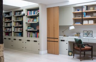 Pocket door home office