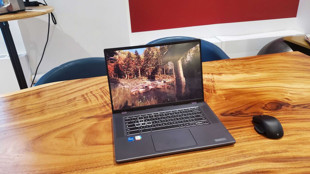a dark laptop opened