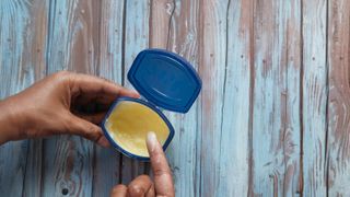 Petroleum jelly in tub