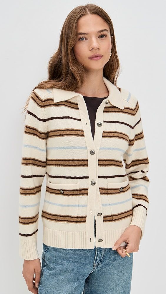 Rag & Bone Peggy Striped Oversized Cardigan