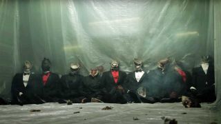 A still from the Slipknot 'Death March' video