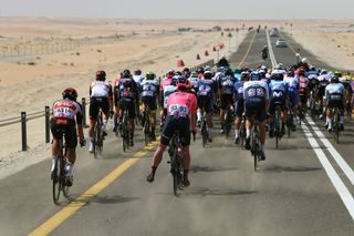 The wind blew hard on stage 1 of the UAE Tour