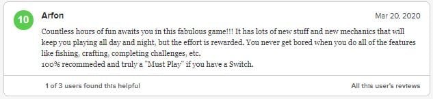 Animal Crossing New Horizons Metacritic Reviews