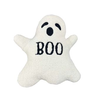 A ghost pillow that says 