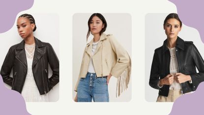 three women in best leather jackets