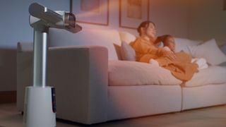 The Shark TurboBlade Cool and Heat warms up a living room