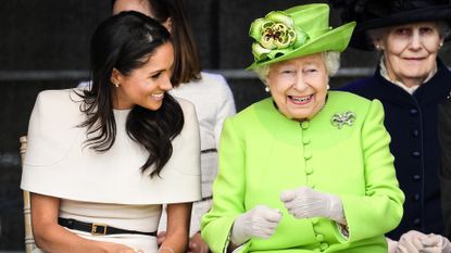  The Queen 'burst out laughing' after she received this festive gift from Meghan Markle in Christmas 2017, when she was dating Prince Harry