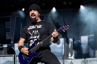 Volbeat's Rob Caggiano at Sacramento's Aftershock Festival on September 15, 2013